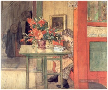 lisbeth Lesung 1904 Carl Larsson Ölgemälde